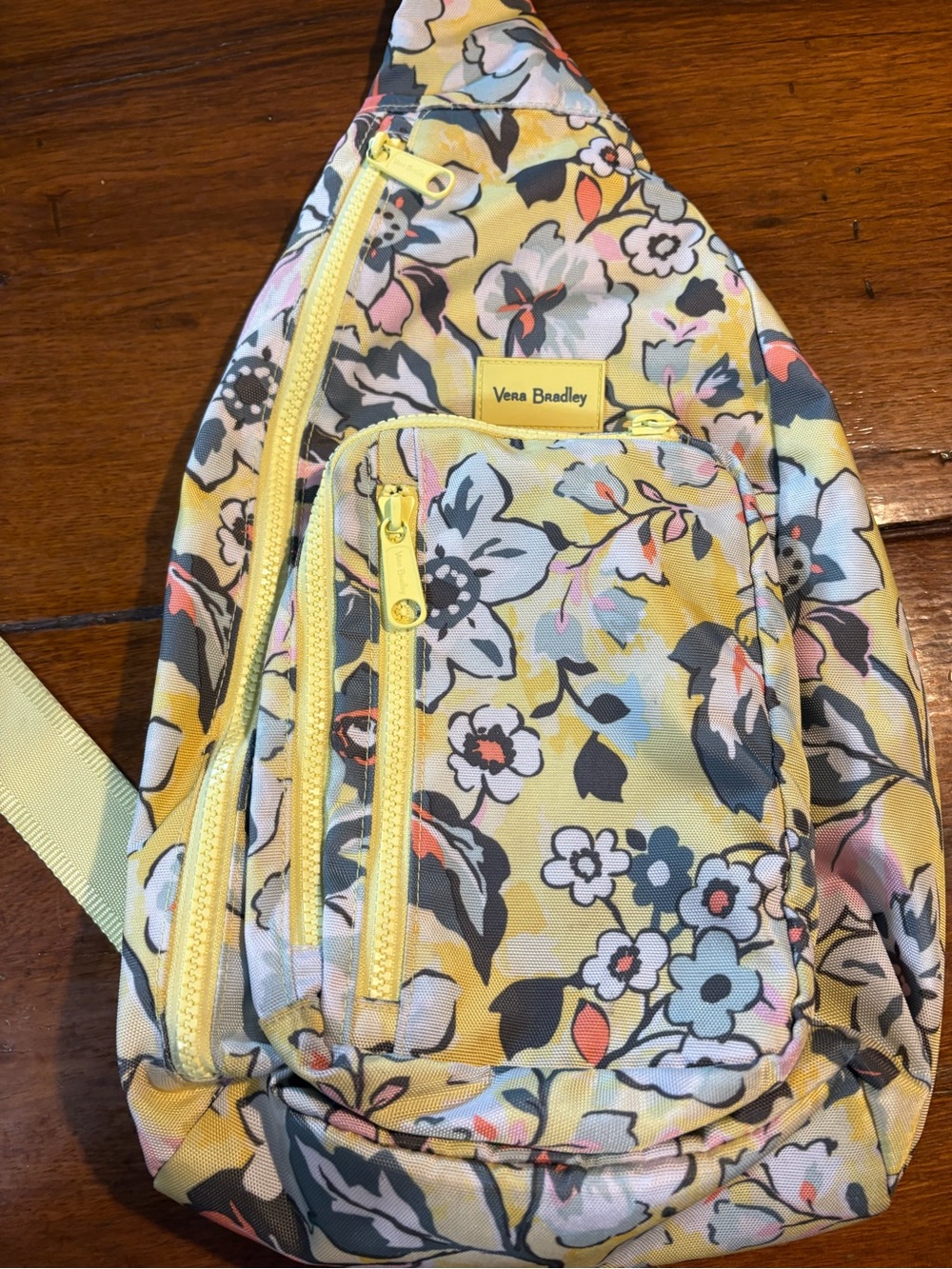 Vera Bradley Yellow Floral Crossbody Sling Bag